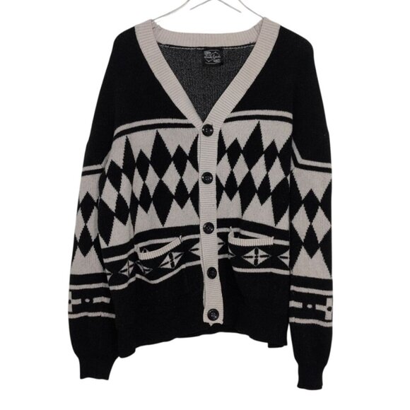 Steady Hands Tokyo Revengers Draken Cardigan Mens Size XL Black V Neck Sweater - Picture 1 of 9